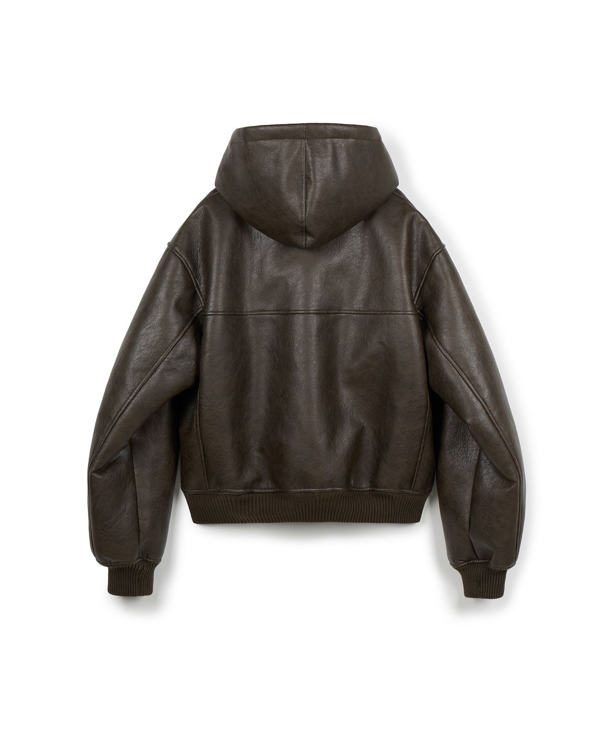 이알에이(ERA) UNISEX ERA FAUX SHEARLING HOODED JACKET - BROWN