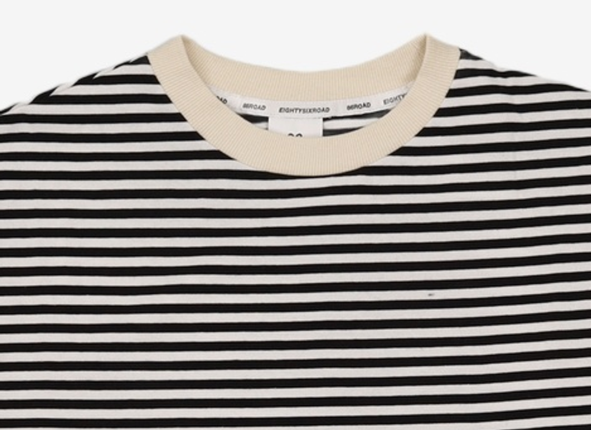 86로드(86ROAD) 2809 Stripe t-shirt(Black) M