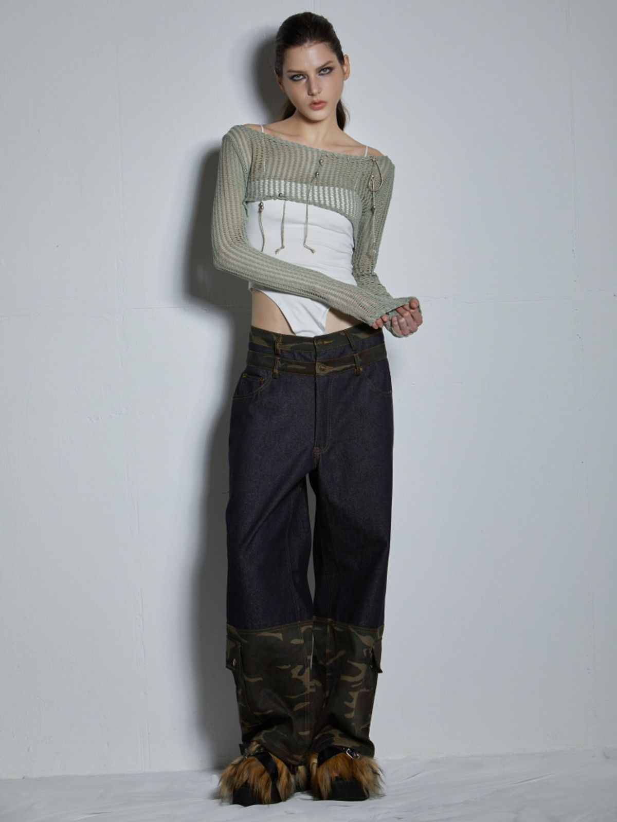 게이트리스(GATELESS) DOUBLE CAMO DENIM