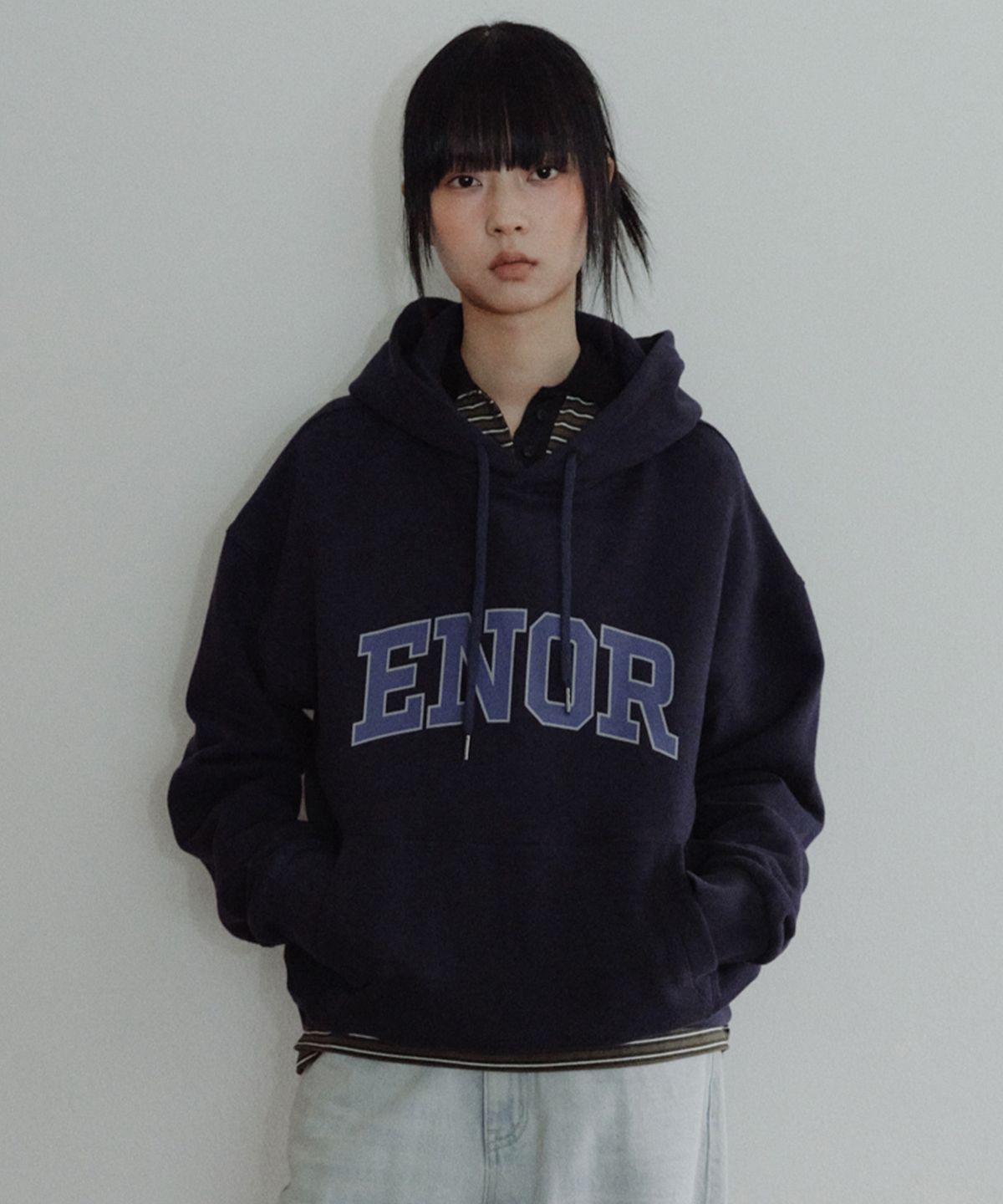 엔오르 스튜디오(ENOR STUDIO) [CORE] ENOR CORE HOODIE - NAVY
