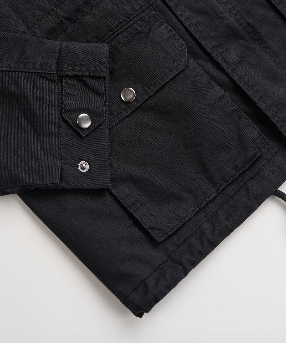 엑스컨테이너(EXCONTAINER) 빈티지 워시드 숏 필드 자켓 (BLACK)