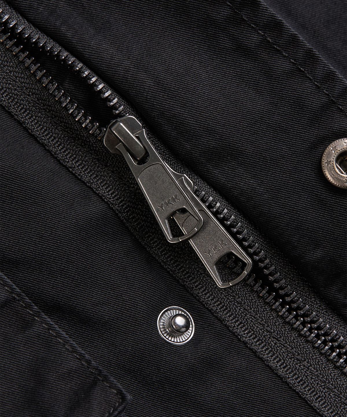 엑스컨테이너(EXCONTAINER) 빈티지 워시드 숏 필드 자켓 (BLACK)