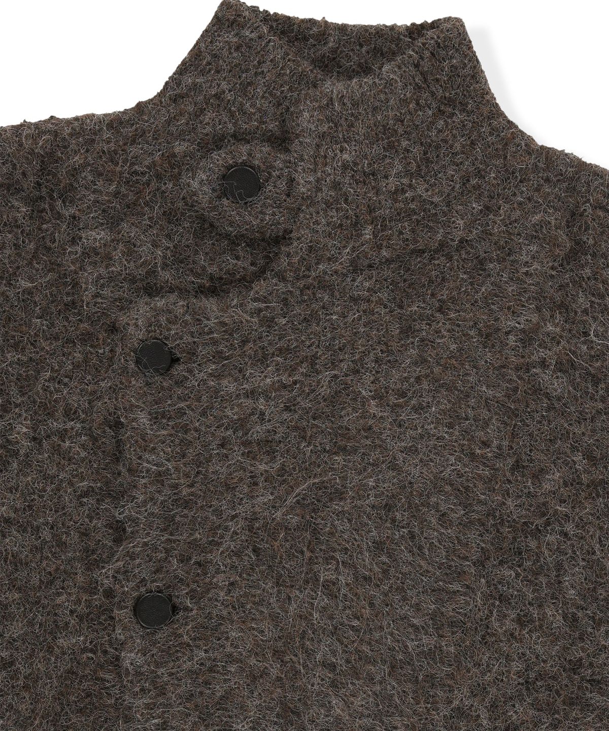 썬러브투어(SUNLOVETOUR) Shaggy Double Knit Cardigan Heather Brown