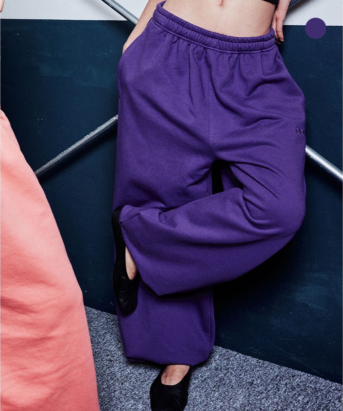 오도어(ODOR) Molly wide jogger in Plum