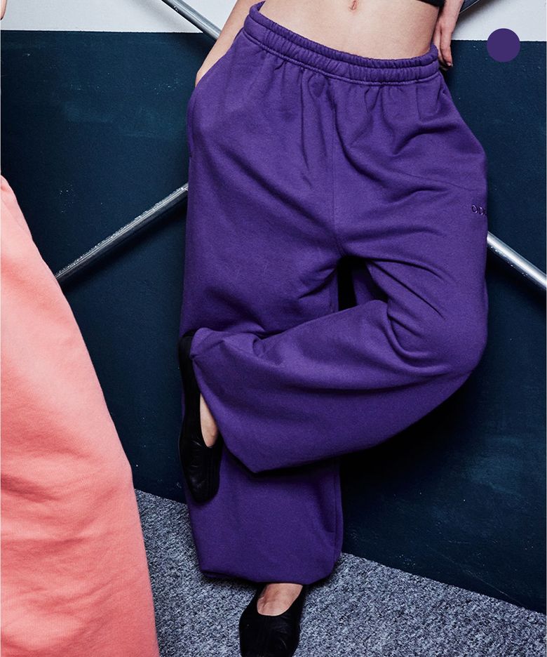 Molly wide jogger in Plum
