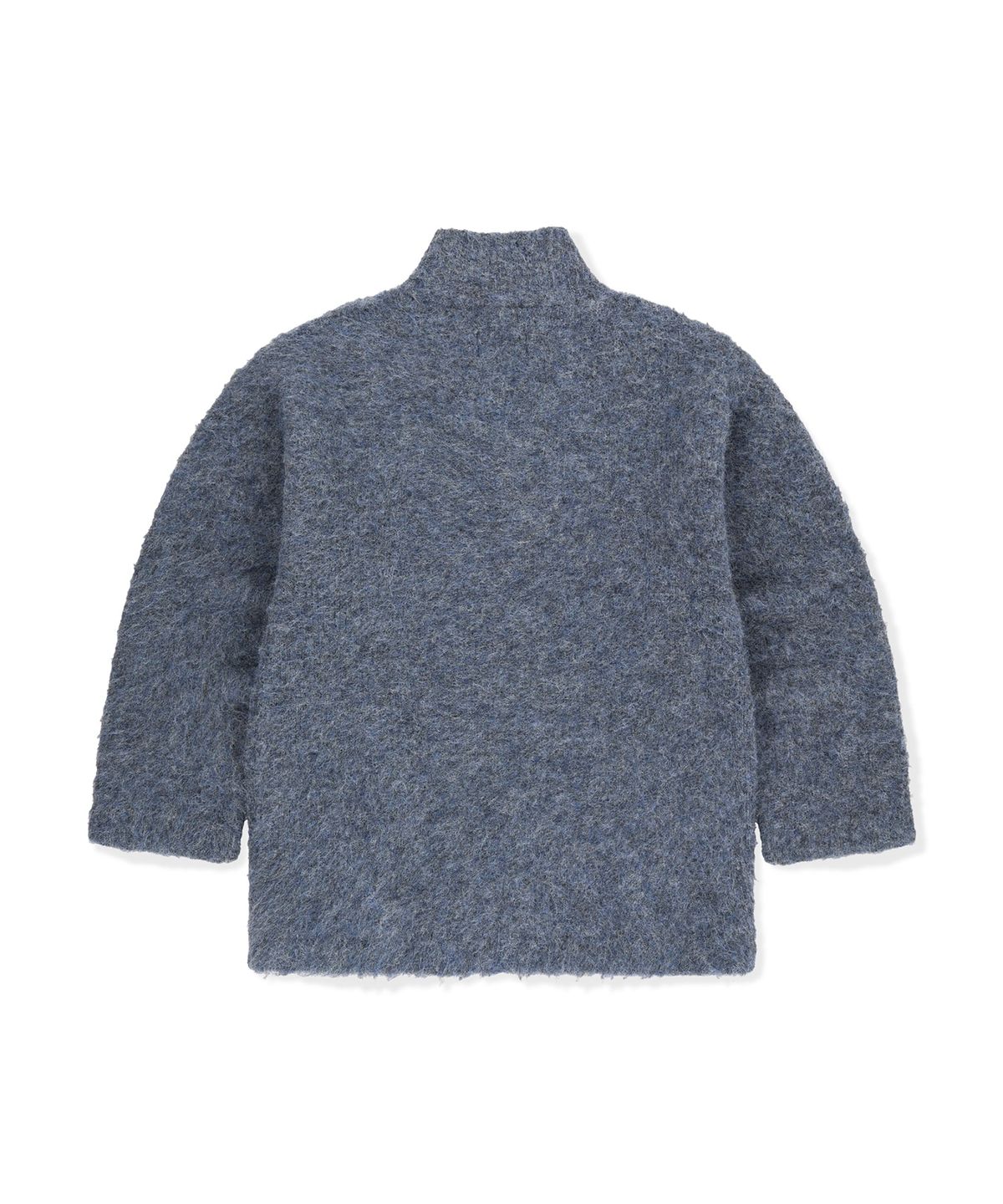 썬러브투어(SUNLOVETOUR) Shaggy Double Knit Cardigan Heather Navy