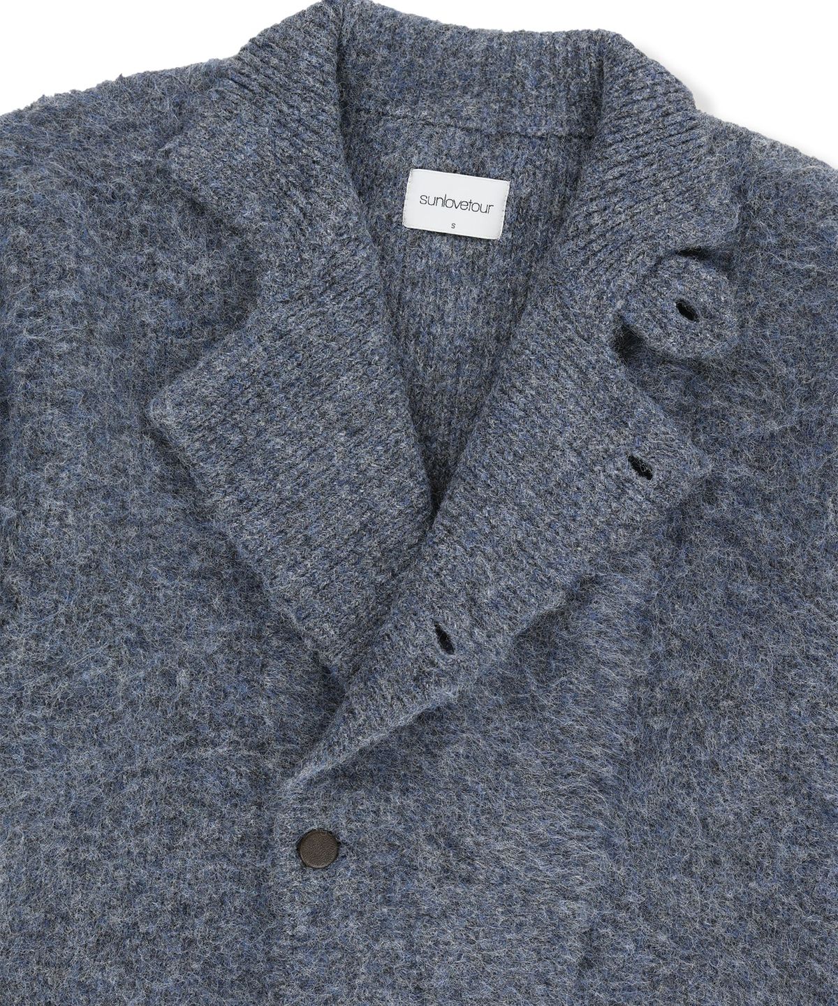 썬러브투어(SUNLOVETOUR) Shaggy Double Knit Cardigan Heather Navy
