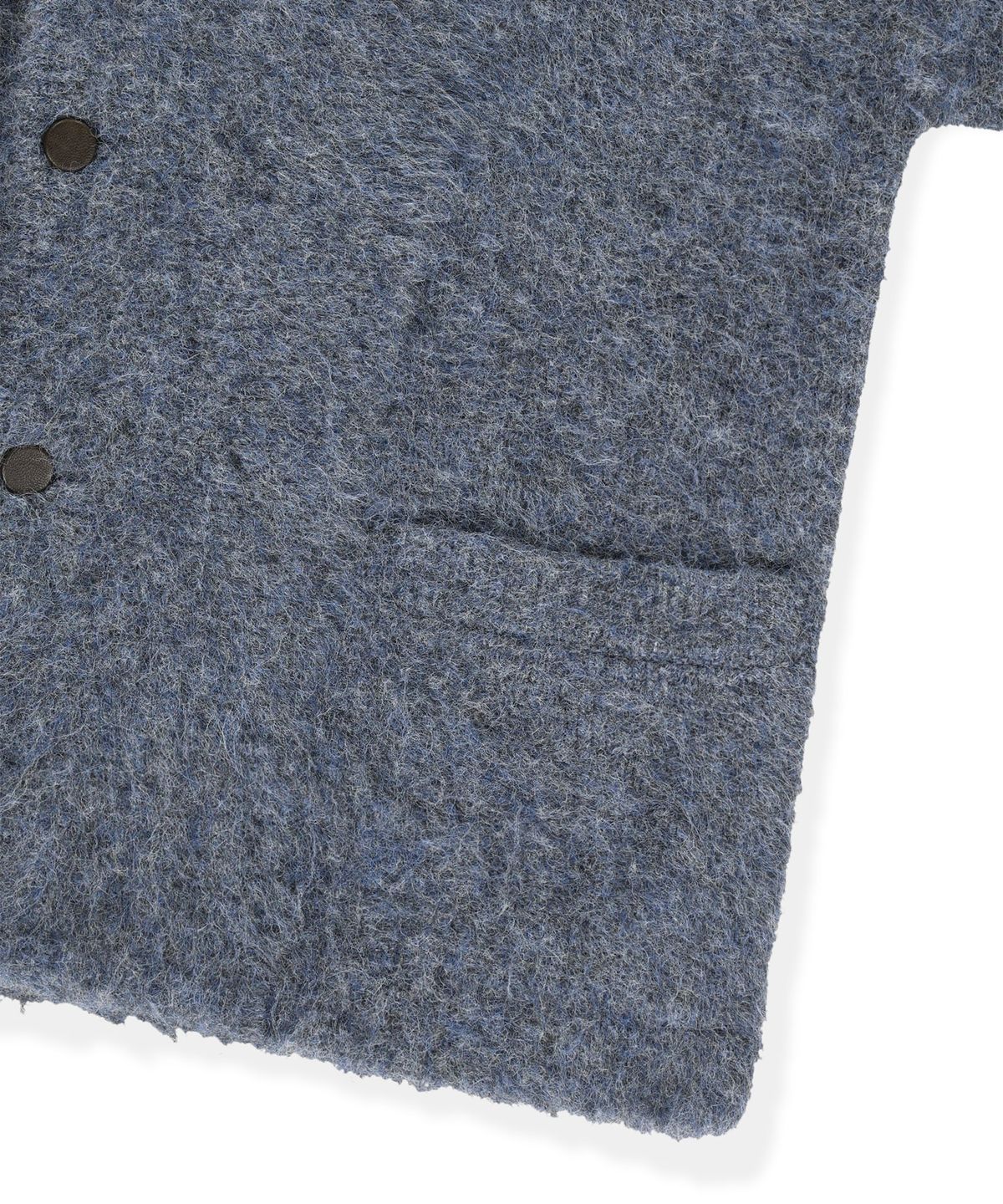 썬러브투어(SUNLOVETOUR) Shaggy Double Knit Cardigan Heather Navy