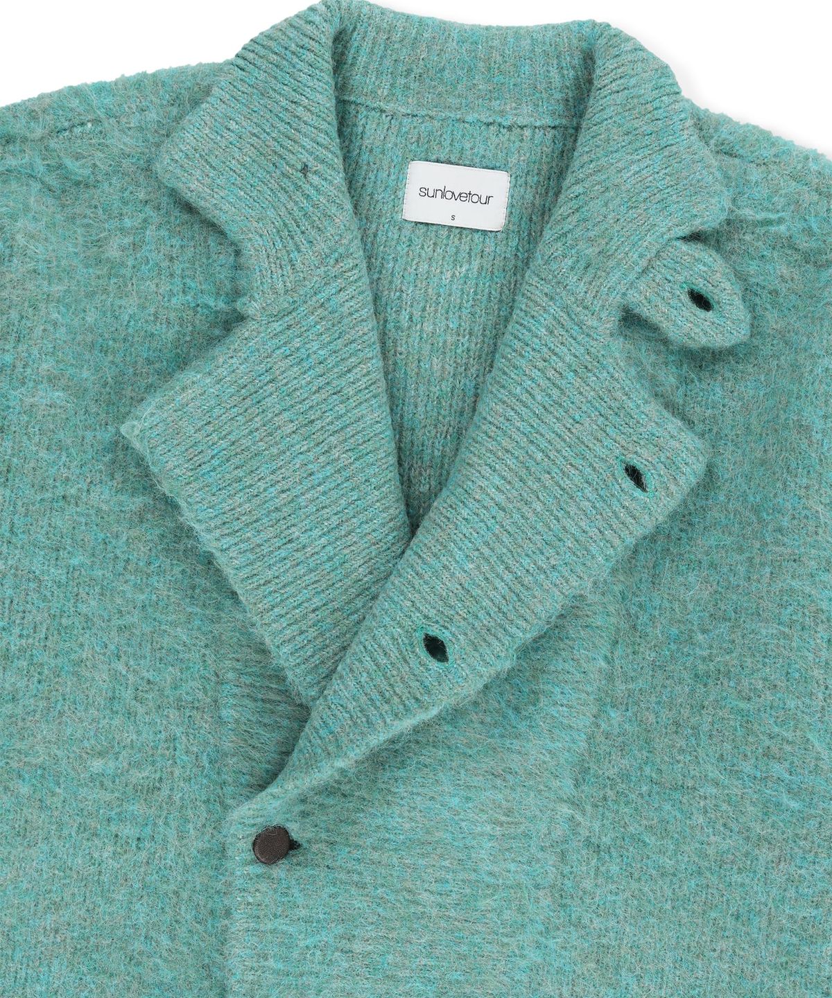썬러브투어(SUNLOVETOUR) Shaggy Double Knit Cardigan Heather Green