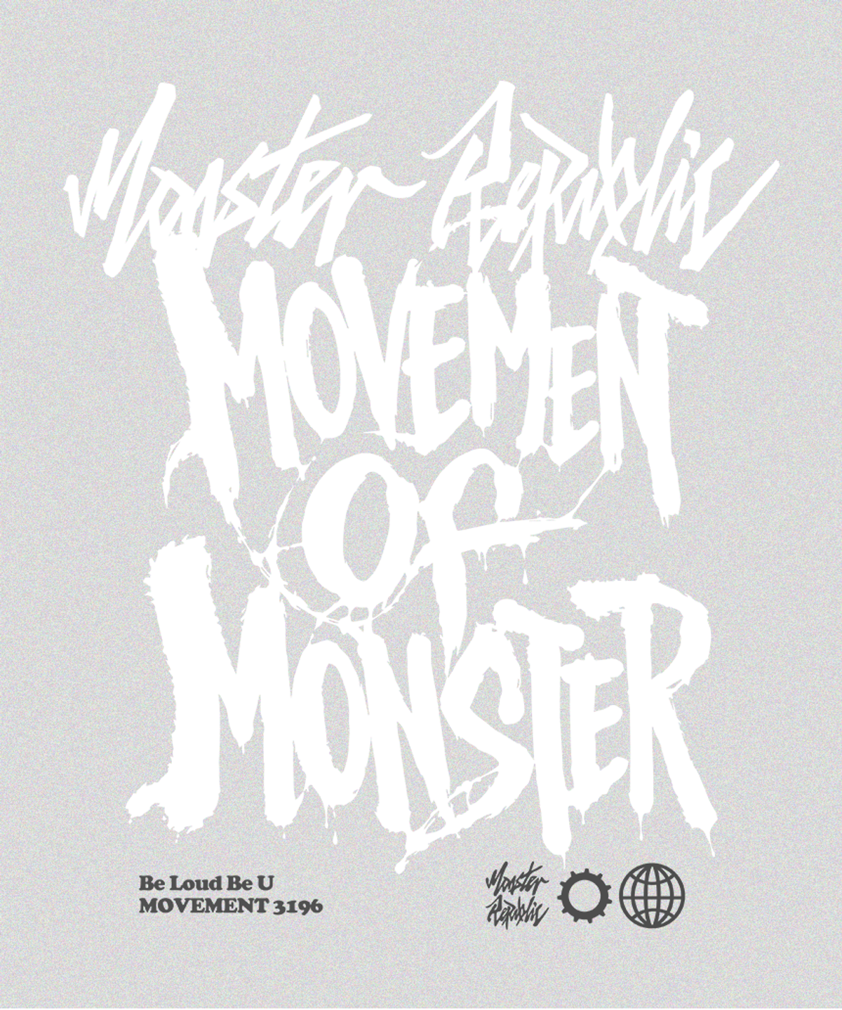몬스터리퍼블릭(MONSTER REPUBLIC) 그릿 무브먼트 화이트 맨투맨 그레이_3196