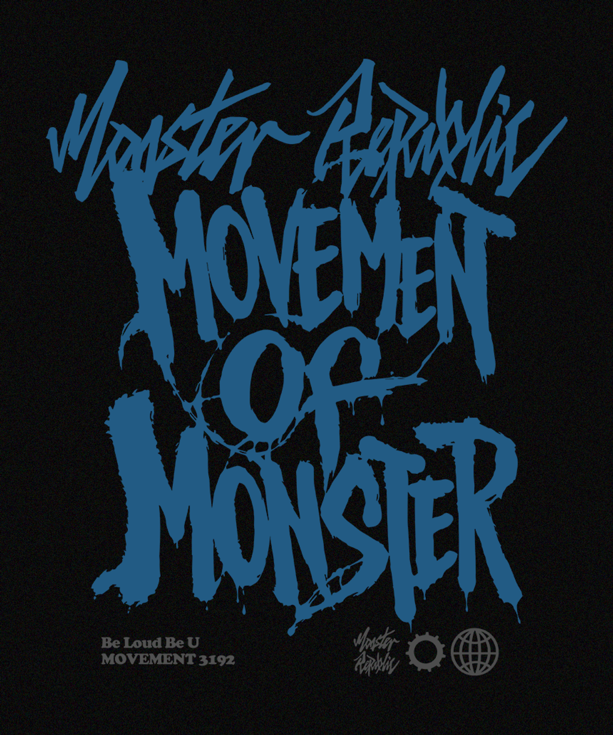 몬스터리퍼블릭(MONSTER REPUBLIC) 그릿 무브먼트 잉크블루 맨투맨 블랙_3192