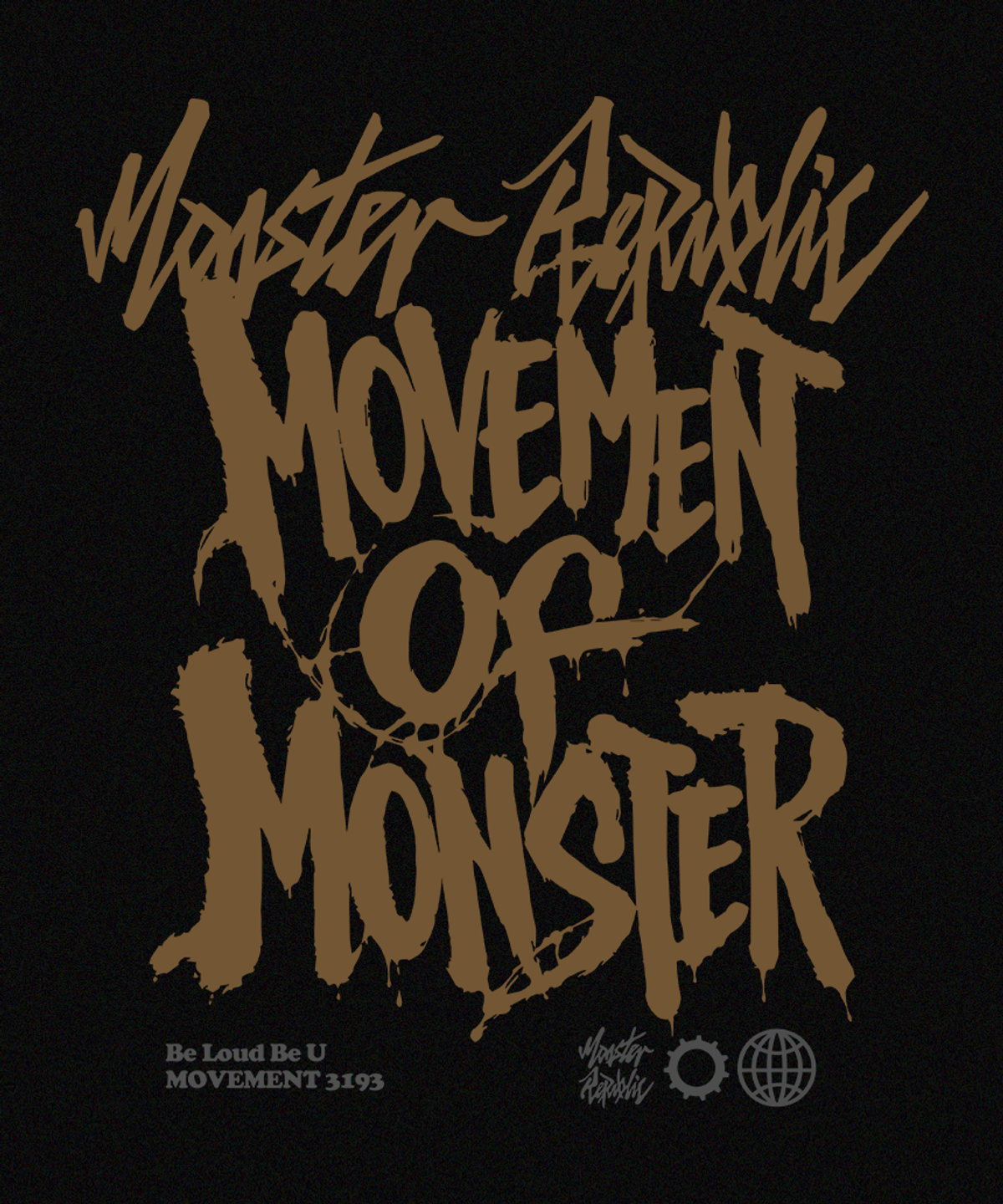몬스터리퍼블릭(MONSTER REPUBLIC) 그릿 무브먼트 브라운 맨투맨 블랙_3193