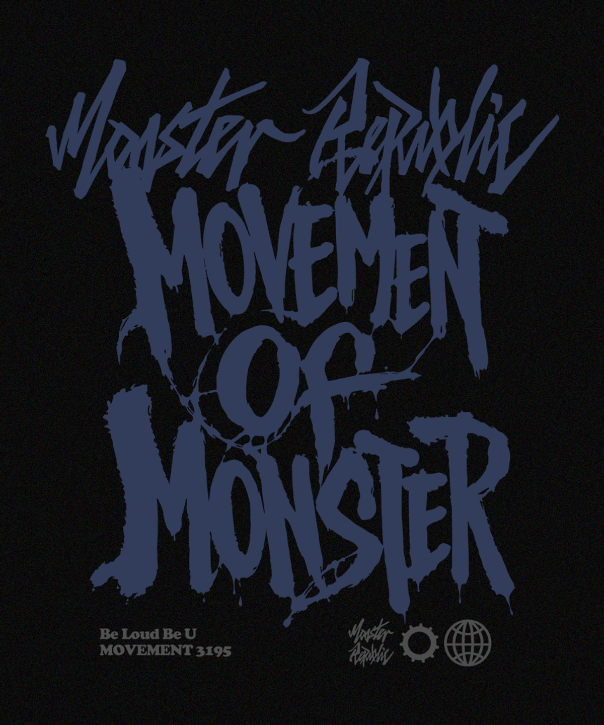 몬스터리퍼블릭(MONSTER REPUBLIC) 그릿 무브먼트 딥블루 맨투맨 블랙_3195