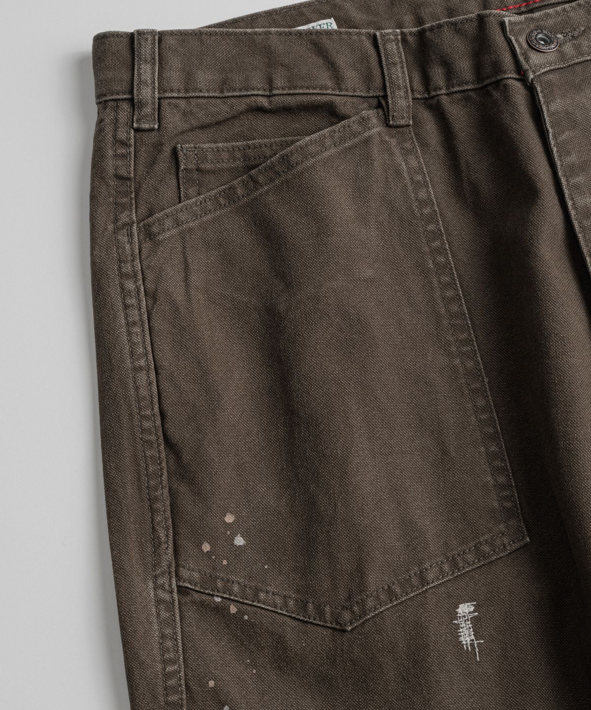 비헤비어(BEHEAVYER) DISTRESSED M35 TROUSERS washed brown