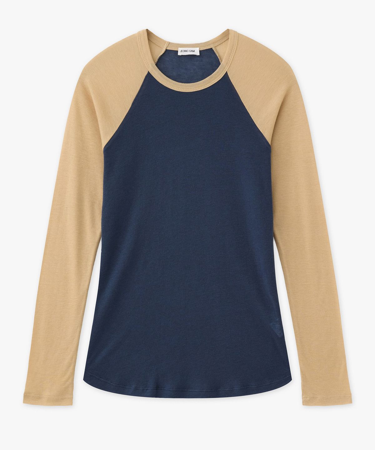 정감 스튜디오(JEONGGAM STUDIOS) Wool Color Block Reglan Long Sleeve_4 Color