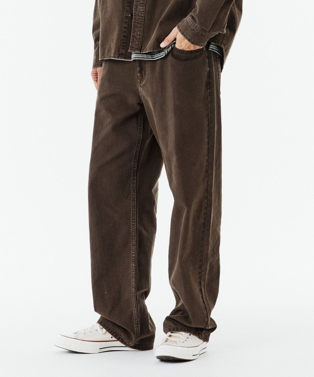 브롬톤 런던(BROMPTON LONDON) 1975 DENIM TROUSERS - BROWN (P263MDP460)