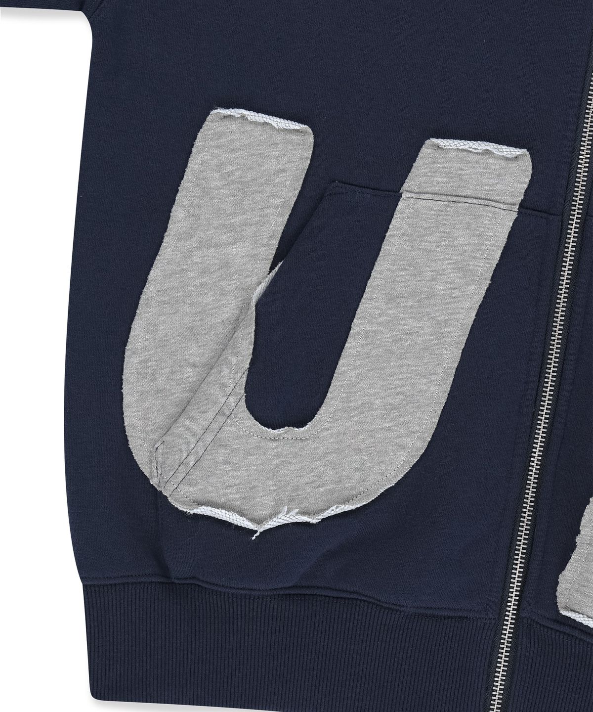 썬러브투어(SUNLOVETOUR) Capital Brushed Zip Up Hoodie Navy/Grey