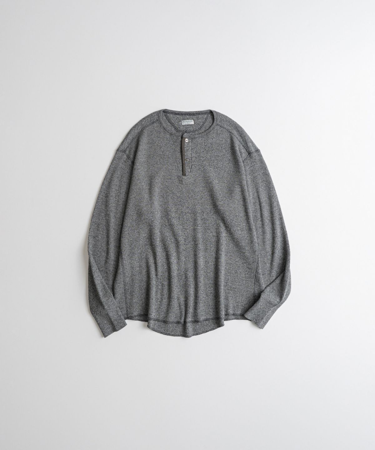 비헤비어(BEHEAVYER) THERMAL HENLEY L/S SHIRTS salt&pepper