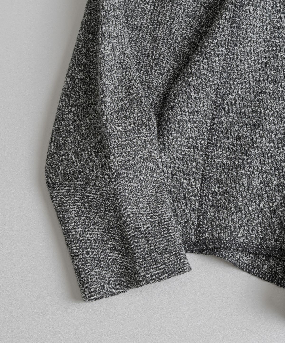 비헤비어(BEHEAVYER) THERMAL HENLEY L/S SHIRTS salt&pepper