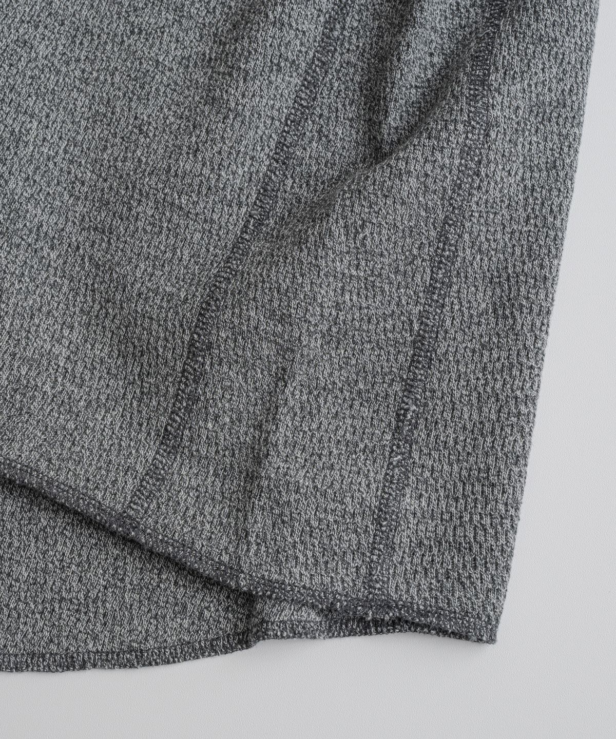 비헤비어(BEHEAVYER) THERMAL HENLEY L/S SHIRTS salt&pepper