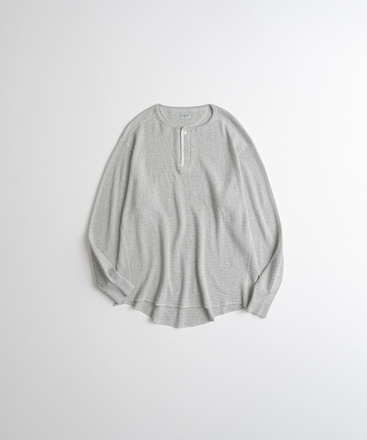 비헤비어(BEHEAVYER) THERMAL HENLEY L/S SHIRTS ivory melange