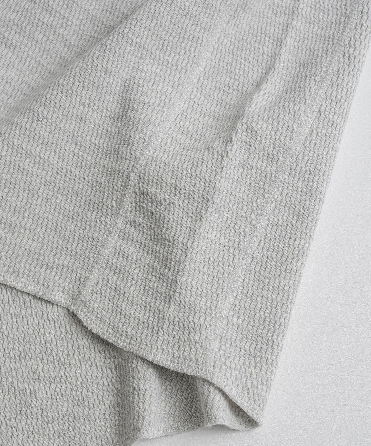 비헤비어(BEHEAVYER) THERMAL HENLEY L/S SHIRTS ivory melange