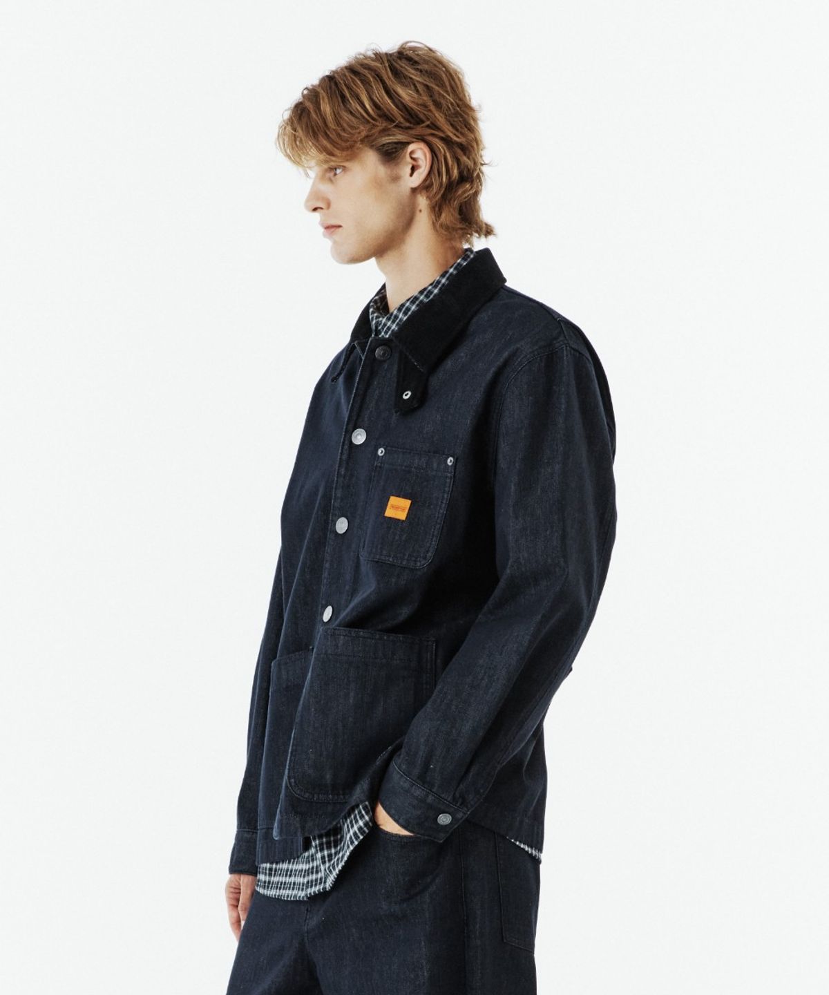 브롬톤 런던(BROMPTON LONDON) DENIM GREENFORD WASHED JACKET - INDIGO (P263UJK460)