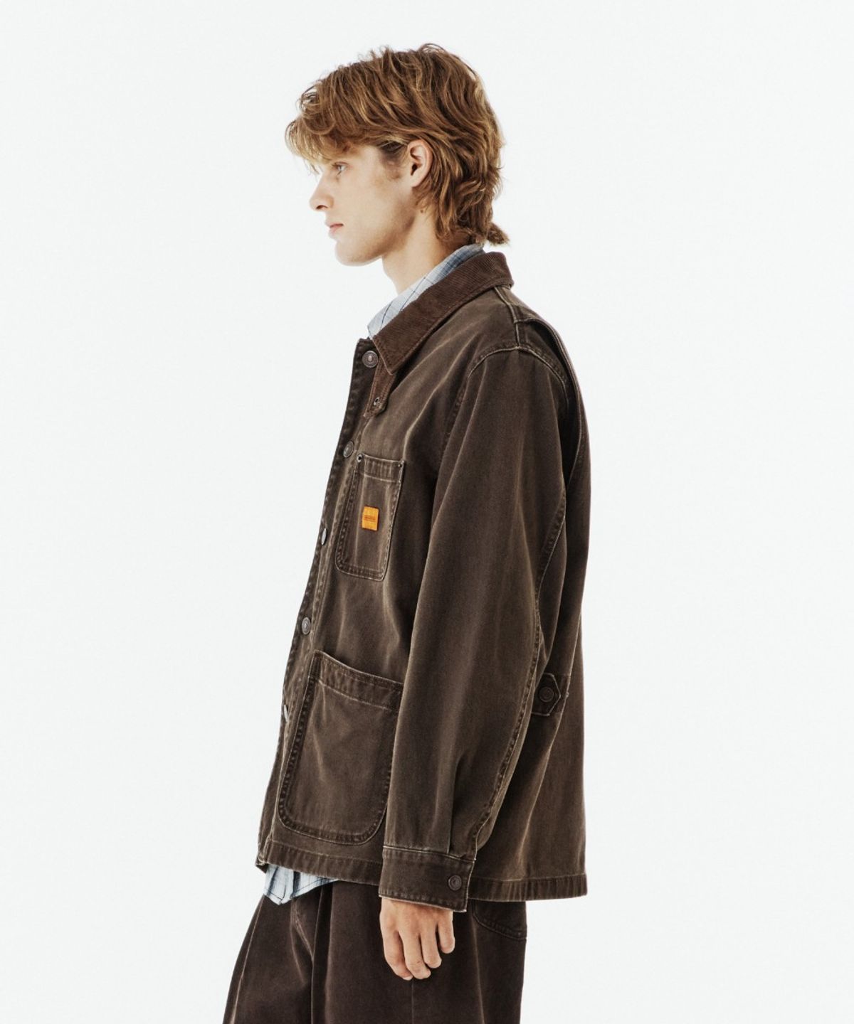 브롬톤 런던(BROMPTON LONDON) DENIM GREENFORD WASHED JACKET - BROWN (P263UJK460)