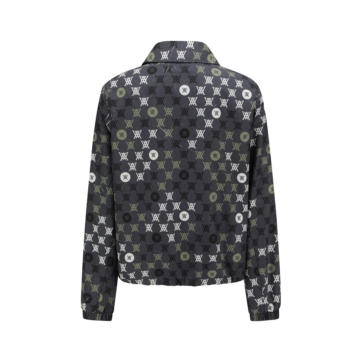 어뉴골프(ANEW GOLF) WOMEN ALLOVER LOGO HOODED BLOUSON JACKET_GR