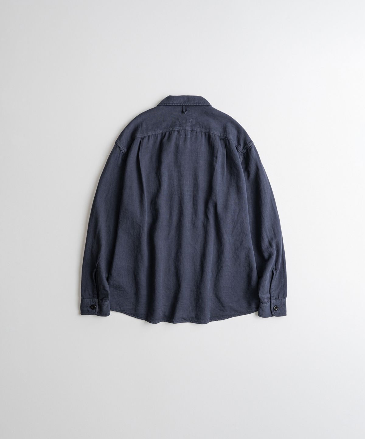 비헤비어(BEHEAVYER) DYED FATIGUE L/S SHIRTS purple navy