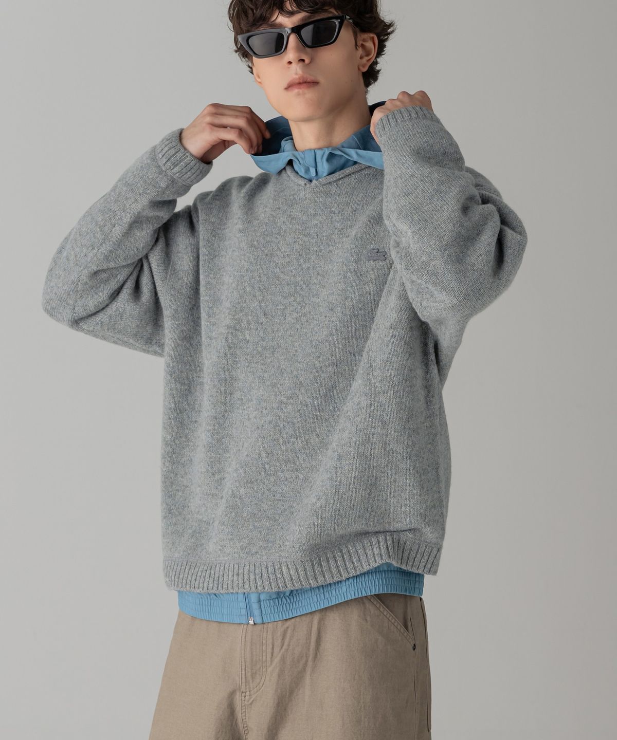라코스테(LACOSTE) 남성 헤어리 롤넥 풀오버 AH103M-56N CCA