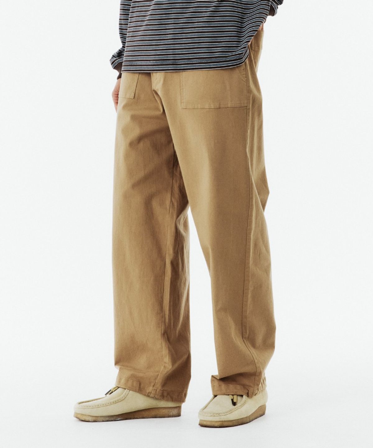 브롬톤 런던(BROMPTON LONDON) HALF BANDING FATIGUE TROUSERS - D/BEIGE (P263MPT110)