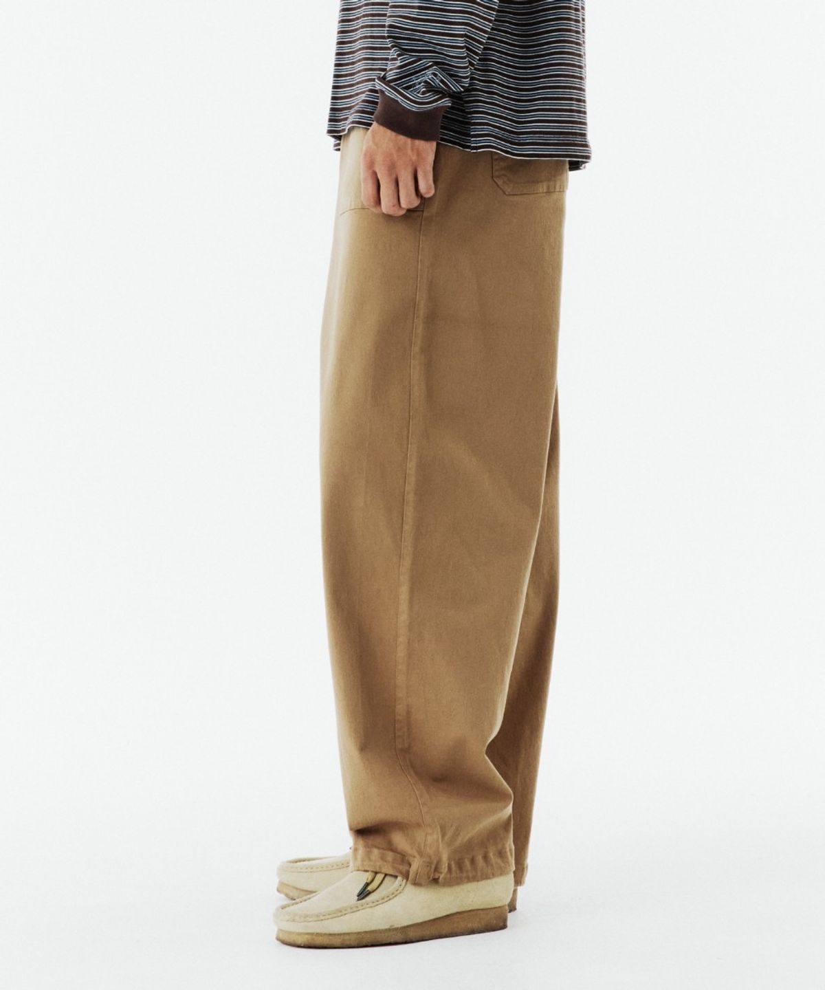 브롬톤 런던(BROMPTON LONDON) HALF BANDING FATIGUE TROUSERS - D/BEIGE (P263MPT110)