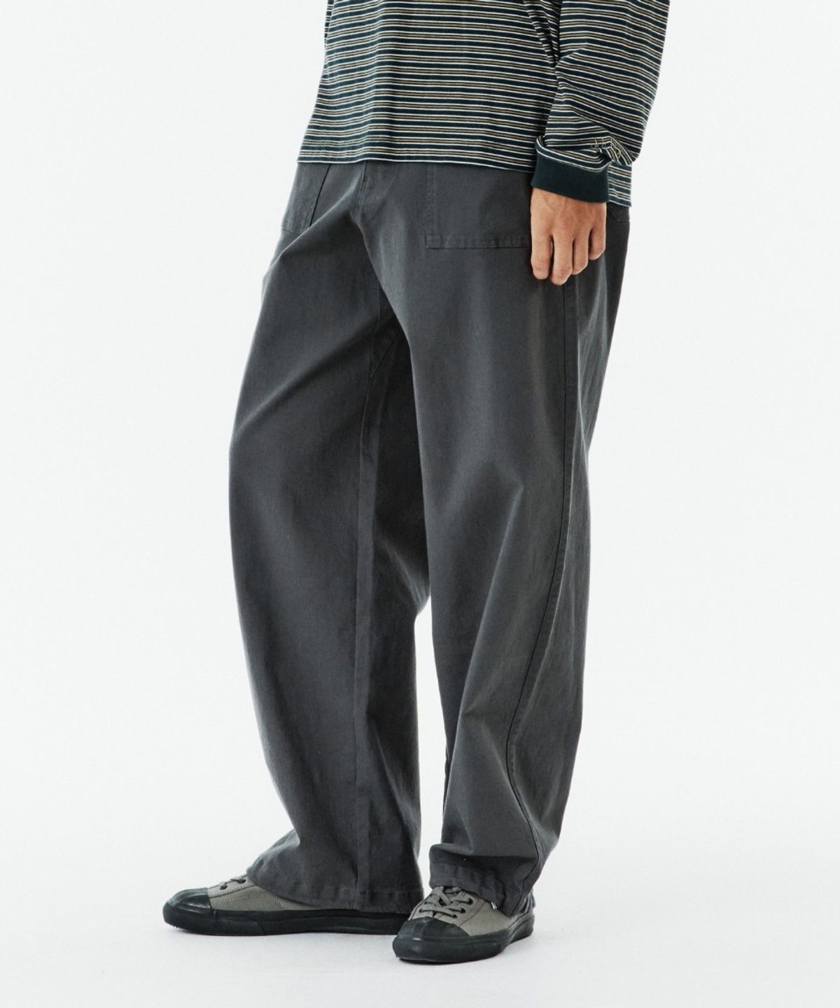 브롬톤 런던(BROMPTON LONDON) HALF BANDING FATIGUE TROUSERS - C/GREY (P263MPT110)
