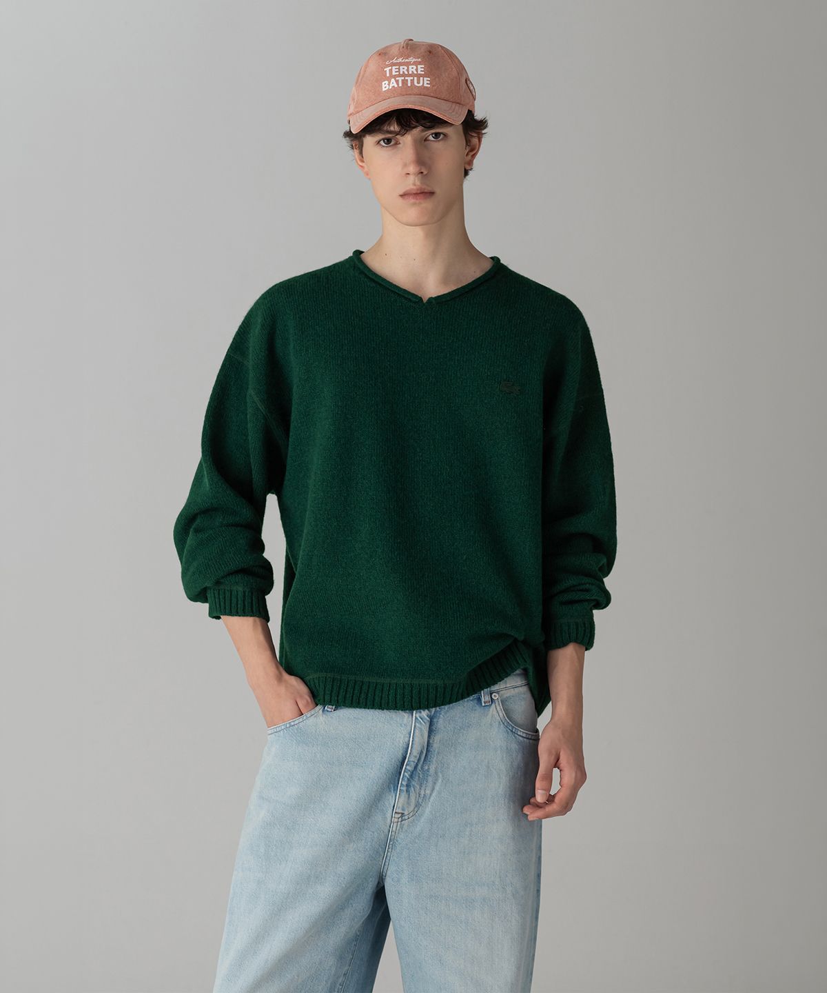 라코스테(LACOSTE) 남성 헤어리 롤넥 풀오버 AH103M-56N YZP