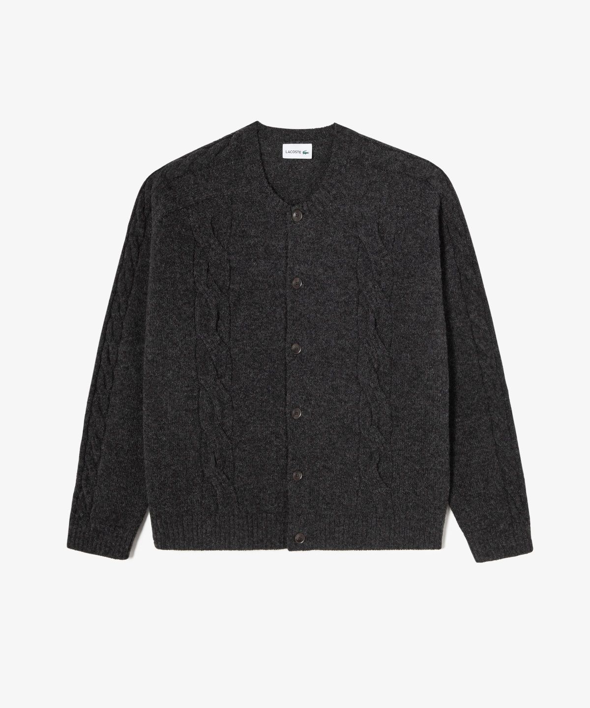 라코스테(LACOSTE) 남성 헤어리 케이블 크루넥 가디건 AH101M-56N EL6