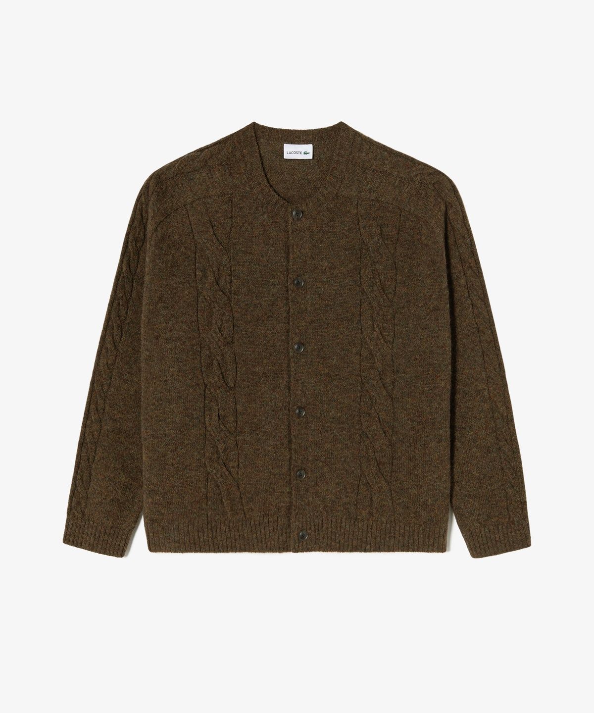 라코스테(LACOSTE) 남성 헤어리 케이블 크루넥 가디건 AH101M-56N DPD