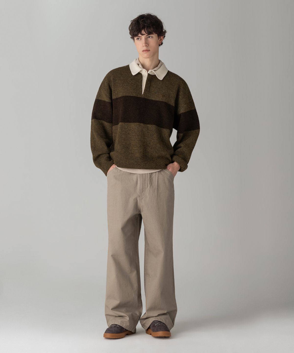 라코스테(LACOSTE) 남성 헤어리 럭비 폴로 스웨터 AH102M-56N 3KE