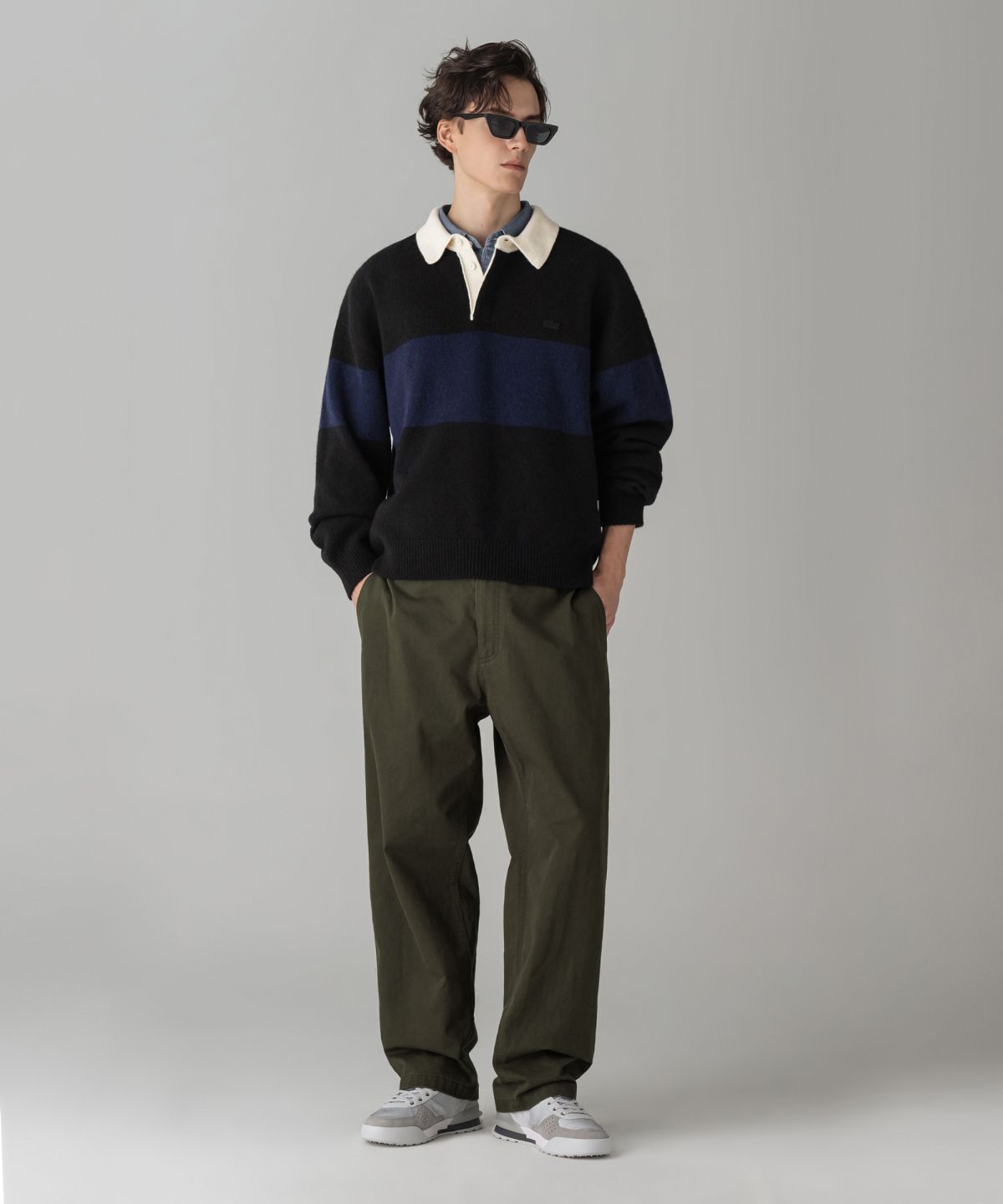 라코스테(LACOSTE) 남성 헤어리 럭비 폴로 스웨터 AH102M-56N 031