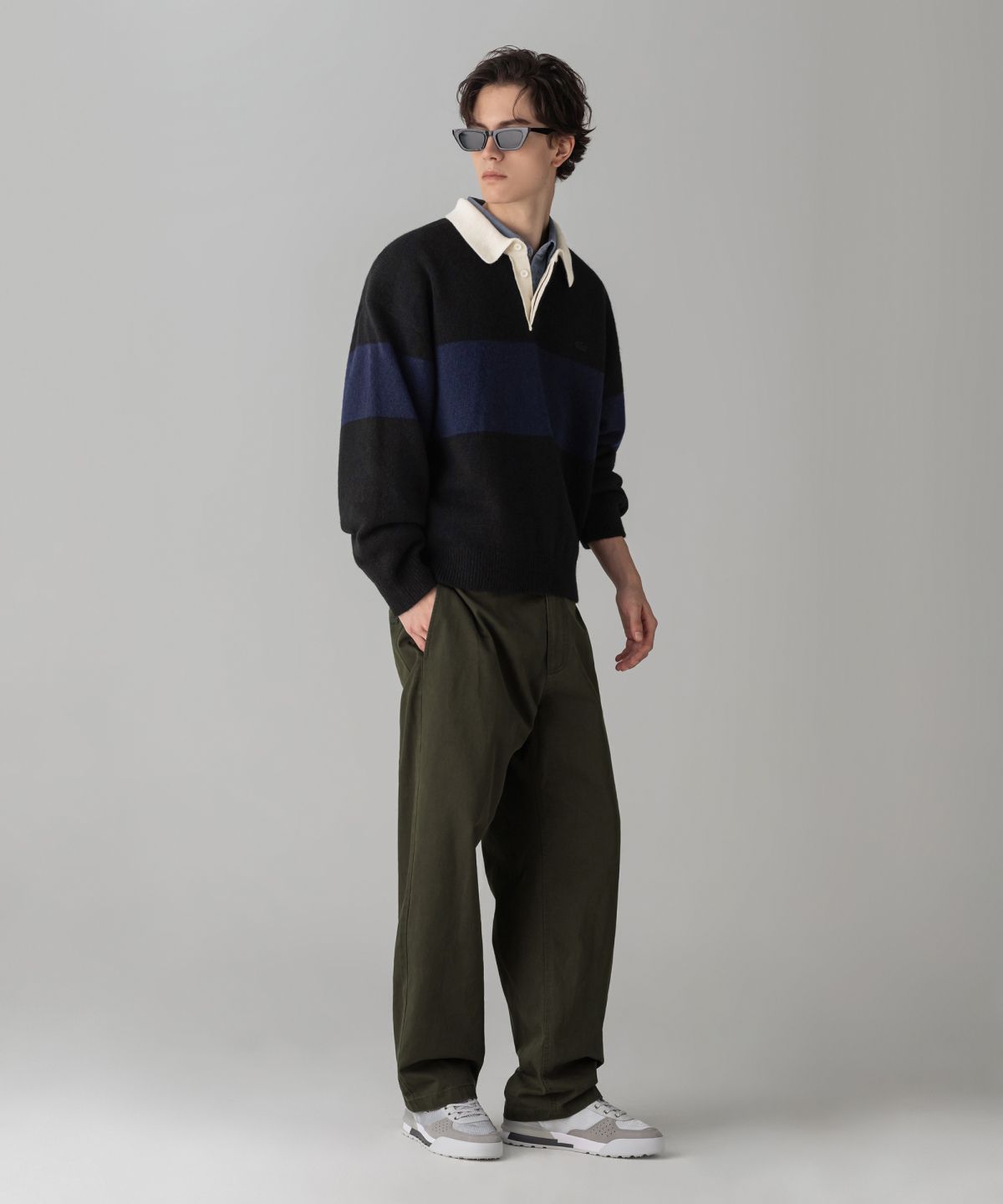 라코스테(LACOSTE) 남성 헤어리 럭비 폴로 스웨터 AH102M-56N 031