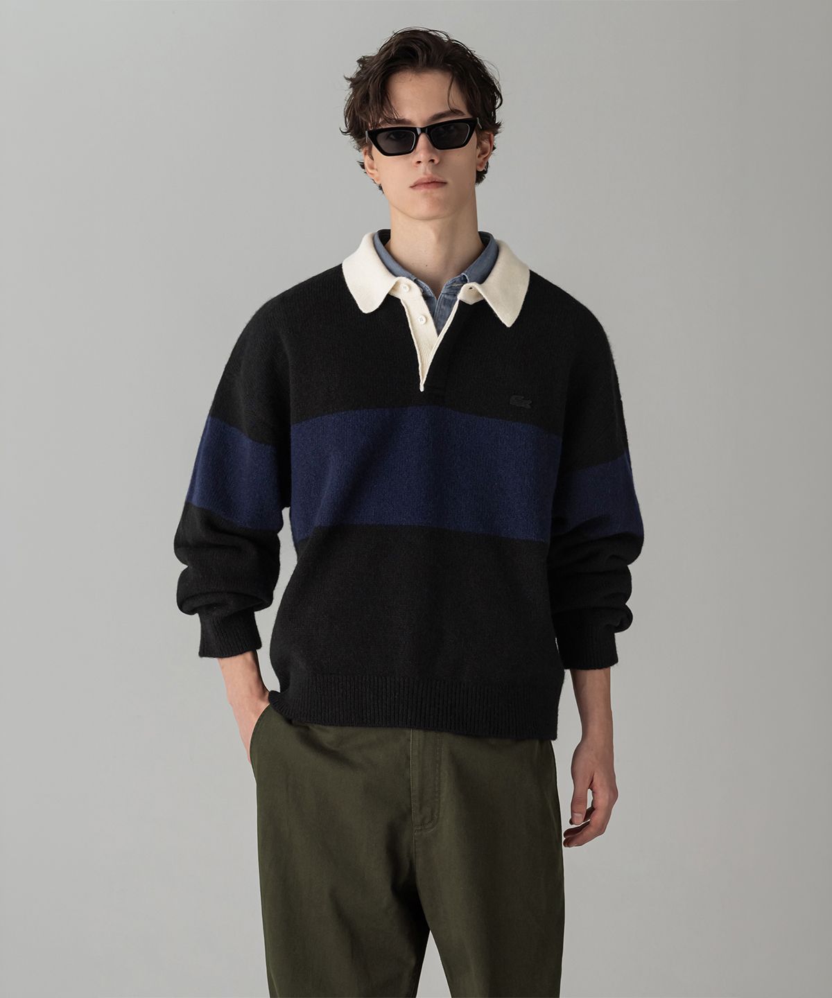라코스테(LACOSTE) 남성 헤어리 럭비 폴로 스웨터 AH102M-56N 031