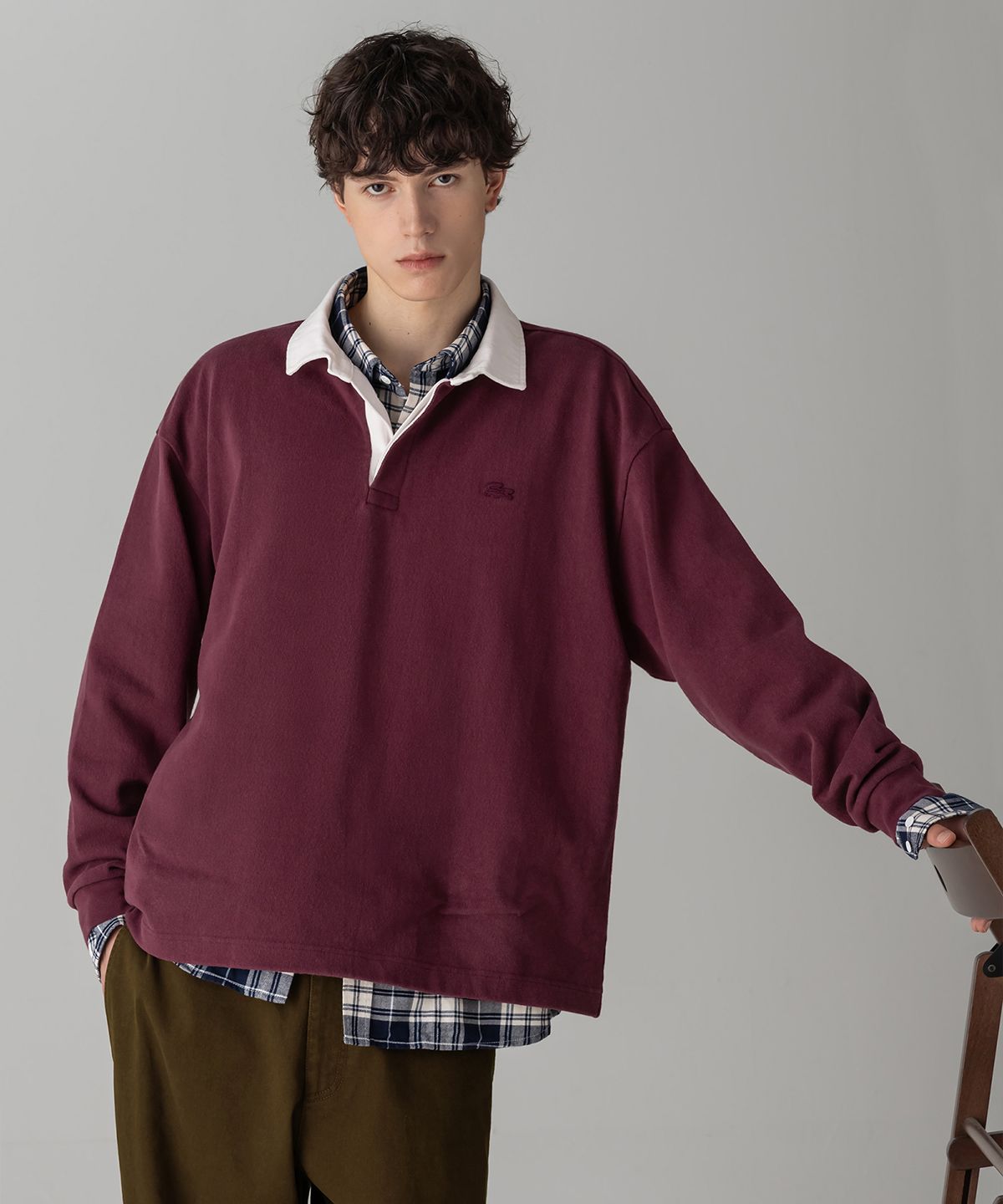 라코스테(LACOSTE) 남성 워시드 럭비 폴로 셔츠 KH104M-56N 3KE