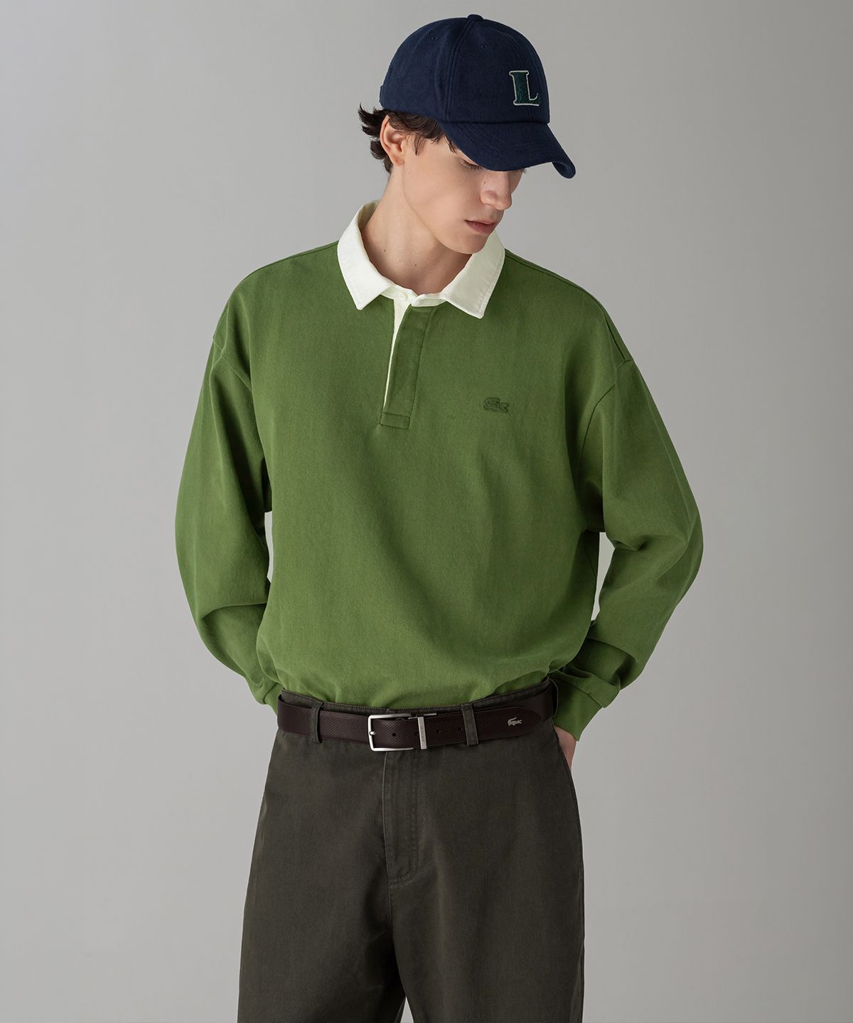 라코스테(LACOSTE) 남성 워시드 럭비 폴로 셔츠 KH104M-56N RV4