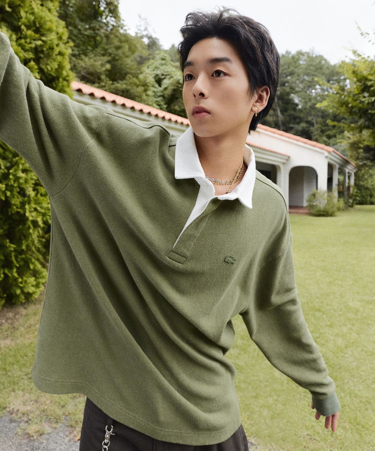 라코스테(LACOSTE) 남성 워시드 럭비 폴로 셔츠 KH104M-56N RV4