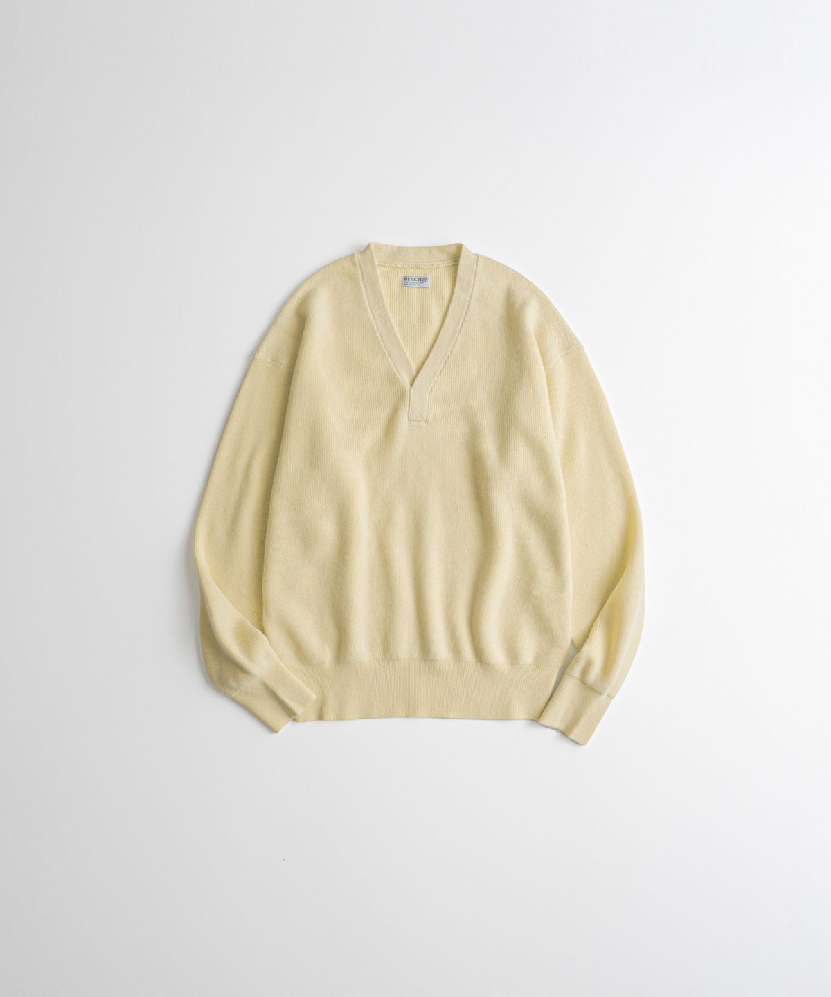 비헤비어(BEHEAVYER) CASHMERE WOOL A1 MIL SWEATER lemon