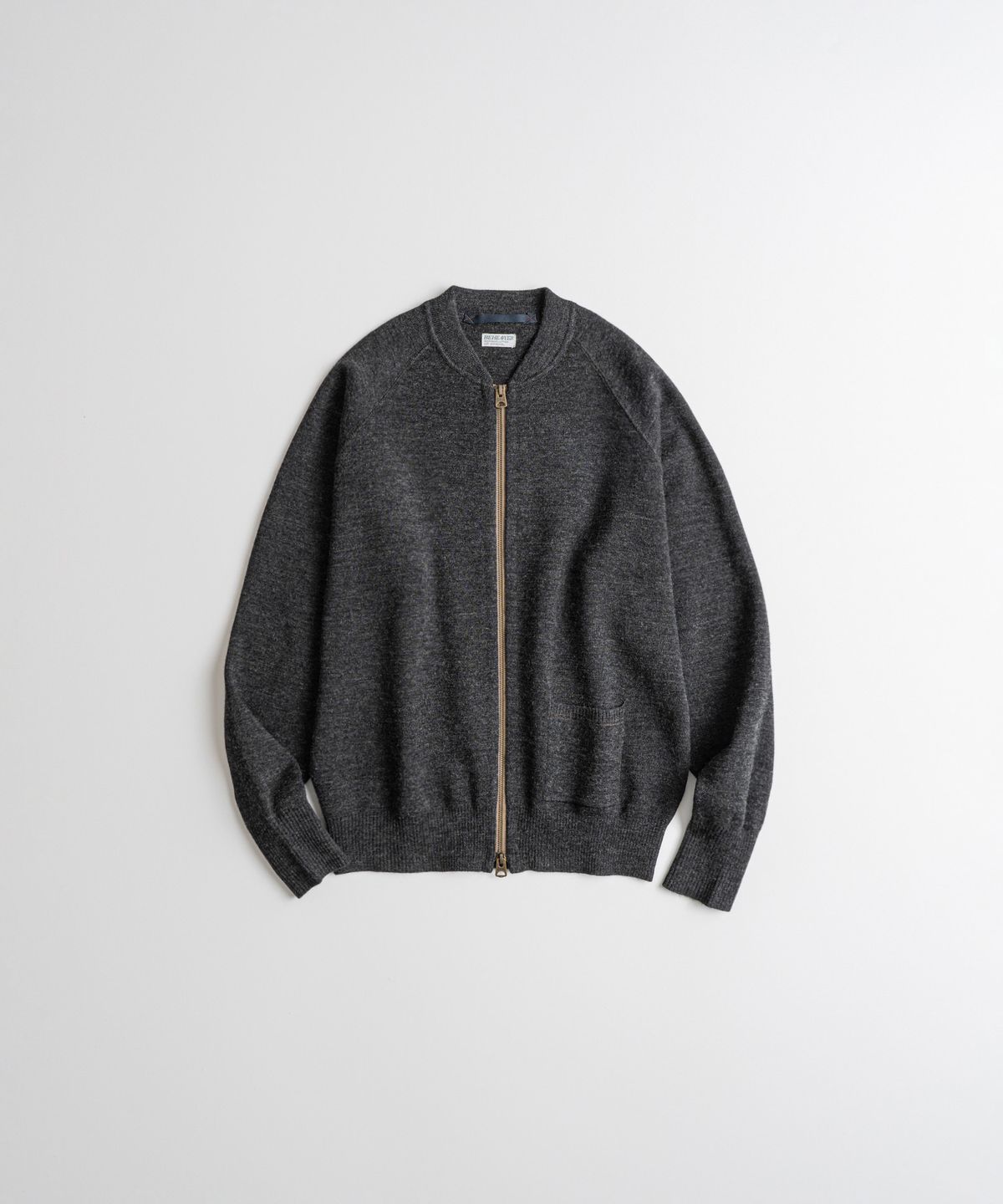 비헤비어(BEHEAVYER) C2 FULL ZIP MIL CARDIGAN heather grey