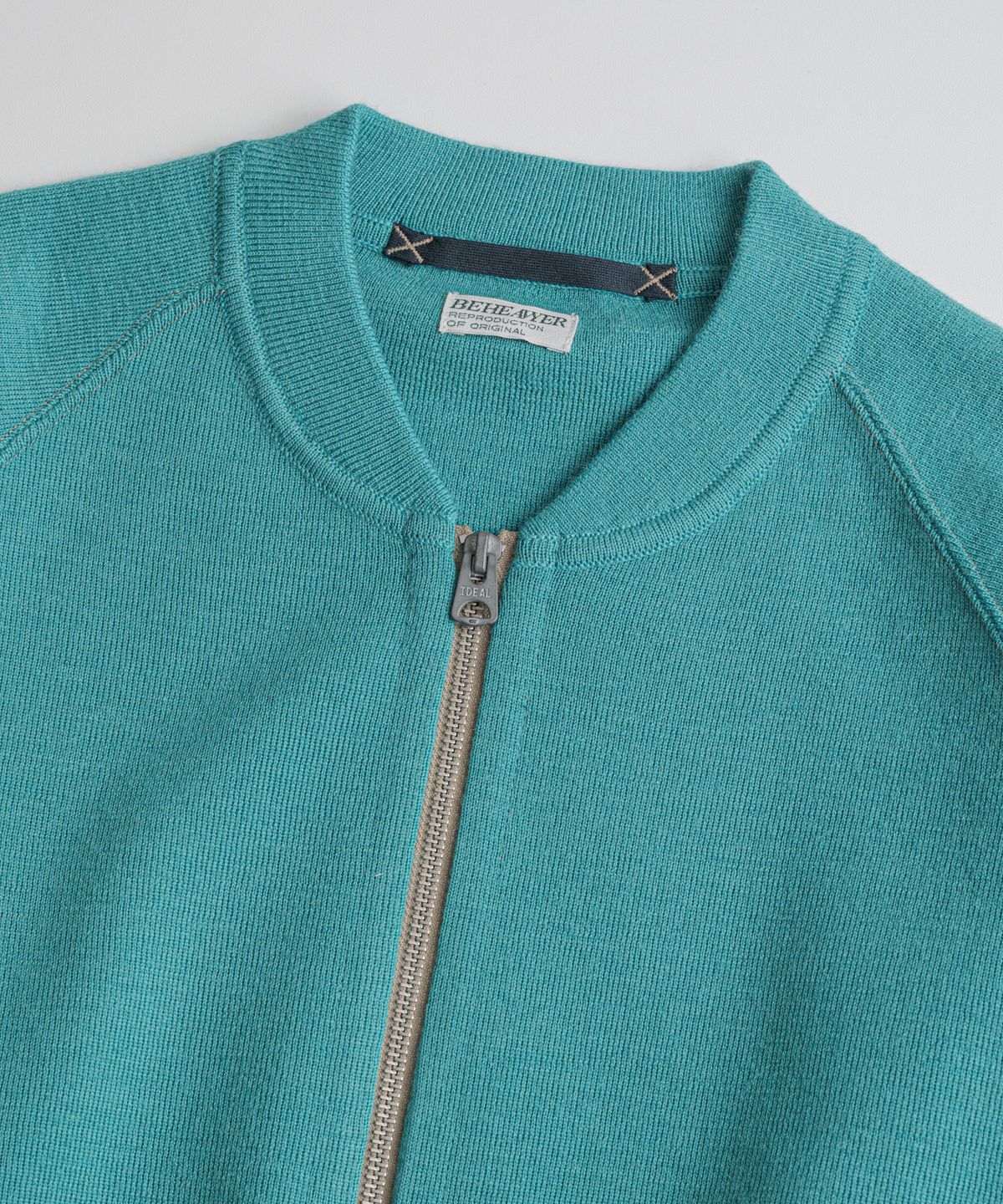 비헤비어(BEHEAVYER) C2 FULL ZIP MIL CARDIGAN turquoise
