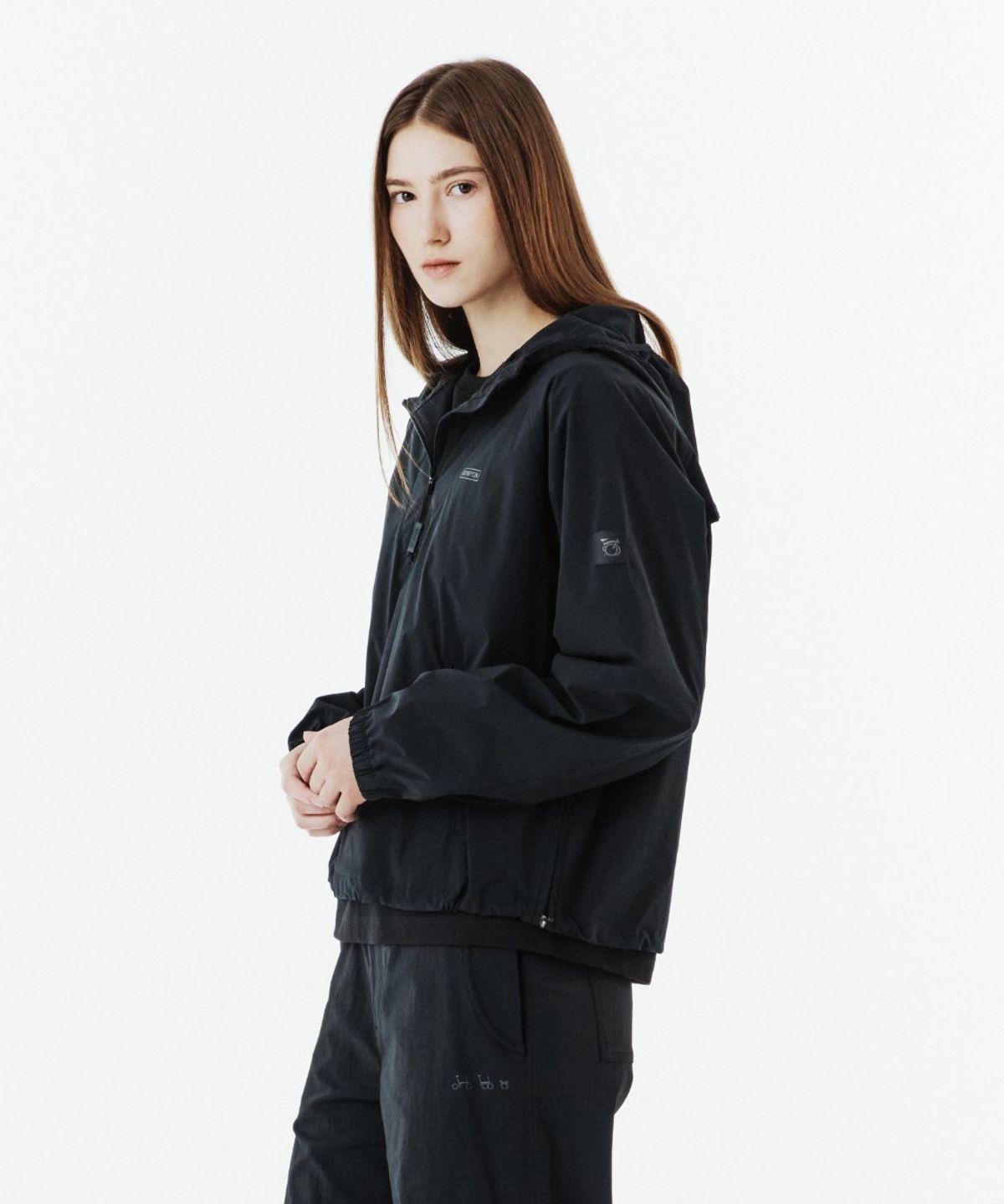 브롬톤 런던(BROMPTON LONDON) W ANORAK - BLACK (P263WJP106)