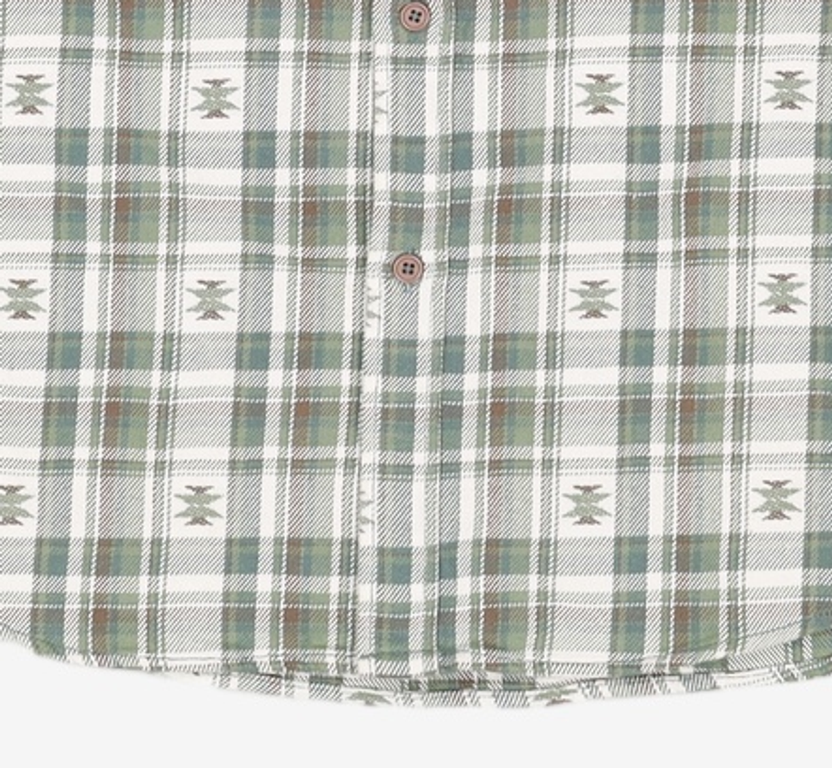 디스이즈네버댓(THISISNEVERTHAT) African Check Shirt Green M
