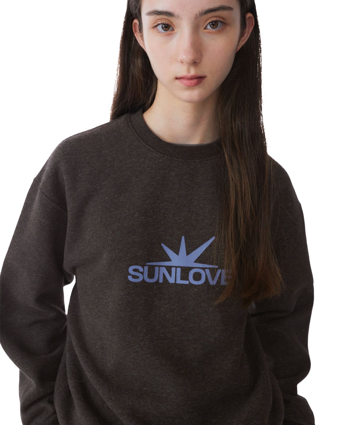 썬러브투어(SUNLOVETOUR) Daybreak Logo Crew Heather Charcoal